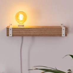 Hofstein Torrevieja Wandleuchte Weiß, Holz hell, 1-flammig -Wandleuchten Verkauf torrevieja wandleuchte h3369142 2