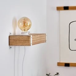 Hofstein Torrevieja Wandleuchte Weiß, Holz hell, 1-flammig -Wandleuchten Verkauf torrevieja wandleuchte h3369142 5