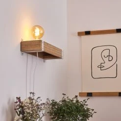 Hofstein Torrevieja Wandleuchte Weiß, Holz hell, 1-flammig -Wandleuchten Verkauf torrevieja wandleuchte h3369142 6