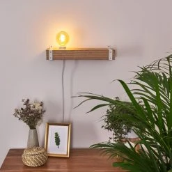 Hofstein Torrevieja Wandleuchte Weiß, Holz hell, 1-flammig -Wandleuchten Verkauf torrevieja wandleuchte h3369142 7