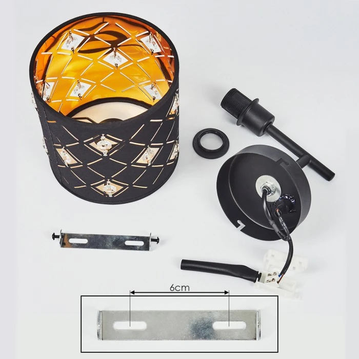 Hofstein Trasancos Wandleuchte Schwarz, 1-flammig 5 Hofstein Trasancos Wandleuchte Schwarz, 1-flammig - Image 5