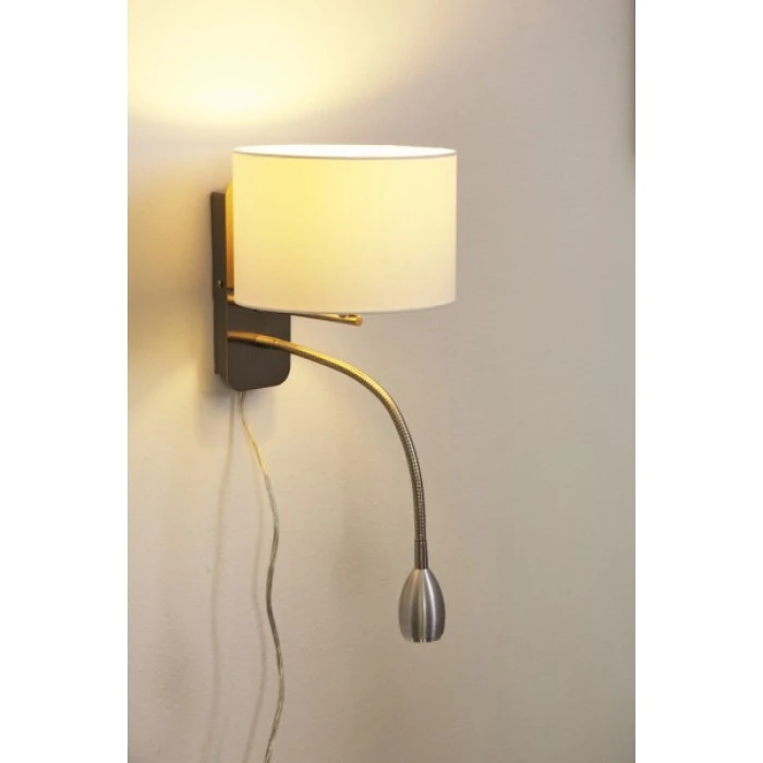 Trio Leuchten HOTEL Wandleuchte LED Nickel-Matt, Chrom, 2-flammig 6 Trio Leuchten HOTEL Wandleuchte LED Nickel-Matt, Chrom, 2-flammig - Image 6