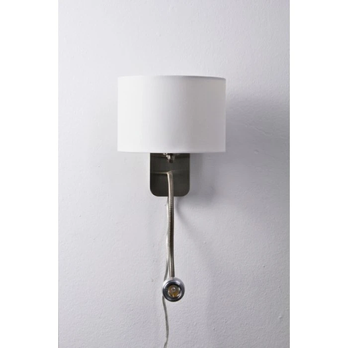 Trio Leuchten HOTEL Wandleuchte LED Nickel-Matt, Chrom, 2-flammig 8 Trio Leuchten HOTEL Wandleuchte LED Nickel-Matt, Chrom, 2-flammig - Image 8