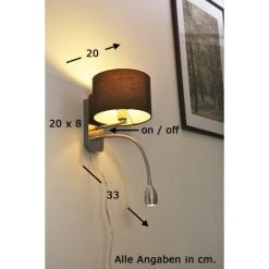 Trio Leuchten HOTEL Wandleuchte LED Nickel-Matt, Chrom, 1-flammig