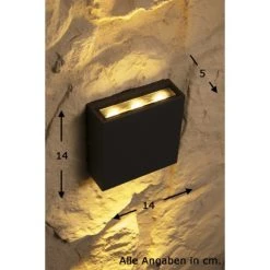 Trio Leuchten THAMES Wandleuchte LED Schwarz, 2-flammig -Wandleuchten Verkauf trio leuchten thames wandleuchte 229360242 2