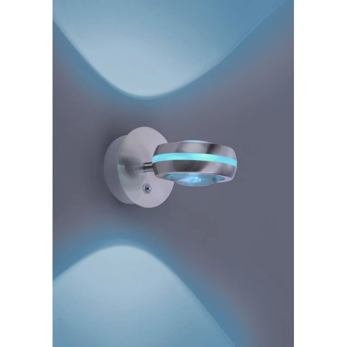 Trio Leuchten VISTA Wandleuchte LED Nickel-Matt, 2-flammig, Fernbedienung, Farbwechsler 6 Trio Leuchten VISTA Wandleuchte LED Nickel-Matt, 2-flammig, Fernbedienung, Farbwechsler - Image 6