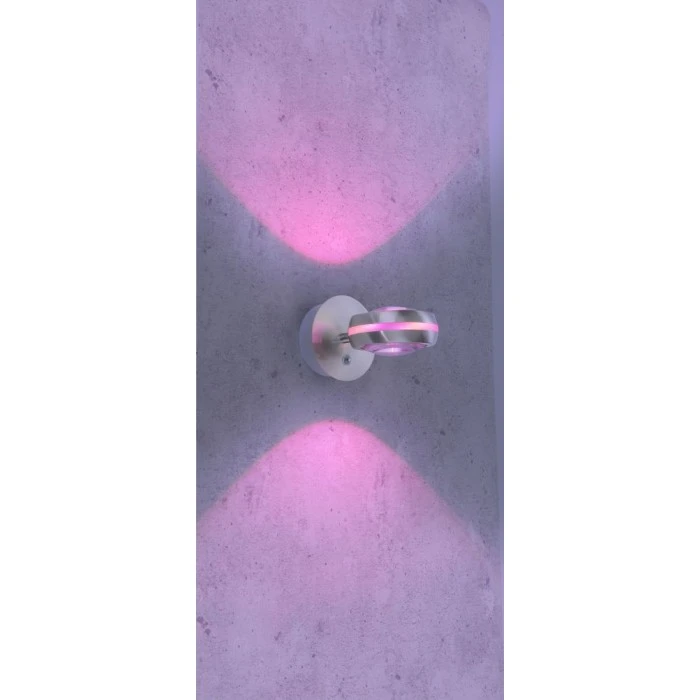 Trio Leuchten VISTA Wandleuchte LED Nickel-Matt, 2-flammig, Fernbedienung, Farbwechsler 8 Trio Leuchten VISTA Wandleuchte LED Nickel-Matt, 2-flammig, Fernbedienung, Farbwechsler - Image 8