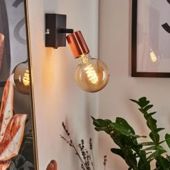 Hofstein Tulla Wandleuchte Schwarz, Kupferfarben, 1-flammig -Wandleuchten Verkauf tulla wandleuchte h3382448 10