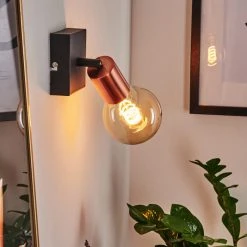 Hofstein Tulla Wandleuchte Schwarz, Kupferfarben, 1-flammig -Wandleuchten Verkauf tulla wandleuchte h3382448 12