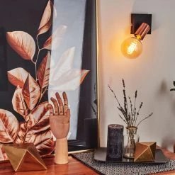 Hofstein Tulla Wandleuchte Schwarz, Kupferfarben, 1-flammig -Wandleuchten Verkauf tulla wandleuchte h3382448 6