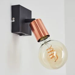 Hofstein Tulla Wandleuchte Schwarz, Kupferfarben, 1-flammig -Wandleuchten Verkauf tulla wandleuchte h3382448 7