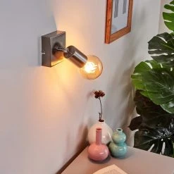 Hofstein Tulla Wandleuchte Nickel-Matt, 1-flammig -Wandleuchten Verkauf tulla wandleuchte h3406700 10