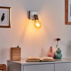 Hofstein Tulla Wandleuchte Nickel-Matt, 1-flammig -Wandleuchten Verkauf tulla wandleuchte h3406700 8