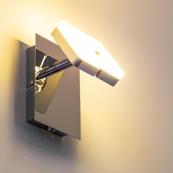 Hofstein Turin Wandspot LED Chrom, 1-flammig 4 Hofstein Turin Wandspot LED Chrom, 1-flammig - Image 4