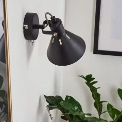 Hofstein Upiano Wandleuchte Chrom, Schwarz, 1-flammig -Wandleuchten Verkauf upiano wandleuchte h3017777 11