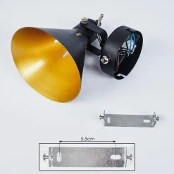 Hofstein Upiano Wandleuchte Chrom, Schwarz, 1-flammig -Wandleuchten Verkauf upiano wandleuchte h3017777 4