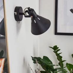 Hofstein Upiano Wandleuchte Chrom, Schwarz, 1-flammig -Wandleuchten Verkauf upiano wandleuchte h3017814 11