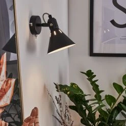 Hofstein Upiano Wandleuchte Chrom, Schwarz, 1-flammig -Wandleuchten Verkauf upiano wandleuchte h3017814 12