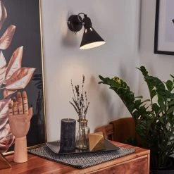 Hofstein Upiano Wandleuchte Chrom, Schwarz, 1-flammig -Wandleuchten Verkauf upiano wandleuchte h3017814 6