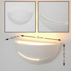 Hofstein VALLO Wandleuchte Weiß, 1-flammig 28 Hofstein VALLO Wandleuchte Weiß, 1-flammig -Wandleuchten Verkauf vallo wandleuchte h168814 11