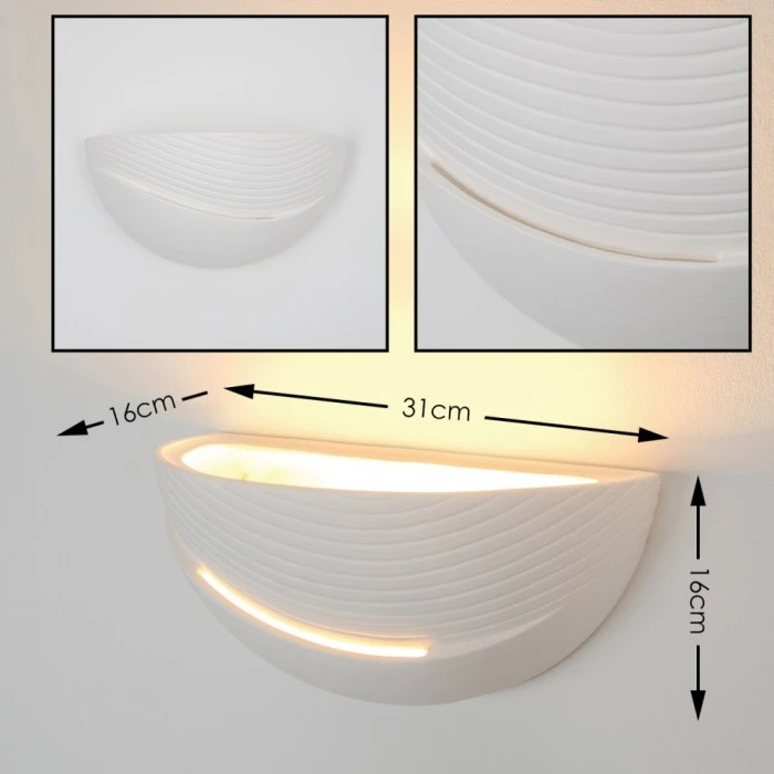 Hofstein VALLO Wandleuchte Weiß, 1-flammig 12 Hofstein VALLO Wandleuchte Weiß, 1-flammig - Image 12