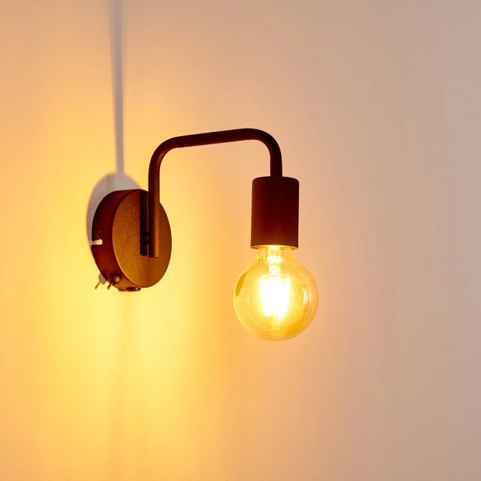 Hofstein Valocolla Wandleuchte Schwarz, 1-flammig 3 Hofstein Valocolla Wandleuchte Schwarz, 1-flammig - Image 3