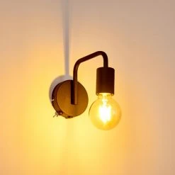 Hofstein Valocolla Wandleuchte Schwarz, 1-flammig 25 Hofstein Valocolla Wandleuchte Schwarz, 1-flammig -Wandleuchten Verkauf valocolla wandleuchte h3290224 do1 7