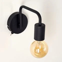 Hofstein Valocolla Wandleuchte Schwarz, 1-flammig 26 Hofstein Valocolla Wandleuchte Schwarz, 1-flammig -Wandleuchten Verkauf valocolla wandleuchte h3290224 do1 8