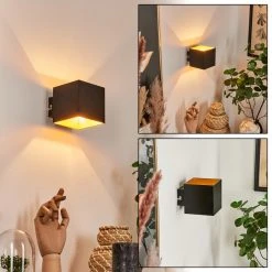 Hofstein Varco Wandleuchte Schwarz, 1-flammig