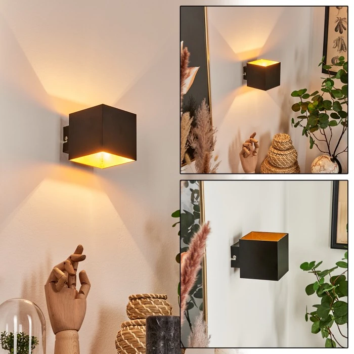 Hofstein Varco Wandleuchte Schwarz, 1-flammig 1 Hofstein Varco Wandleuchte Schwarz, 1-flammig