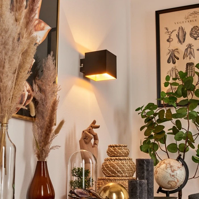 Hofstein Varco Wandleuchte Schwarz, 1-flammig 7 Hofstein Varco Wandleuchte Schwarz, 1-flammig - Image 7