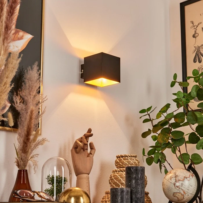 Hofstein Varco Wandleuchte Schwarz, 1-flammig 9 Hofstein Varco Wandleuchte Schwarz, 1-flammig - Image 9