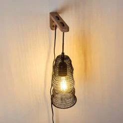 Hofstein Verpuppt Wandleuchte Holz hell, 1-flammig -Wandleuchten Verkauf verpuppt wandleuchte h3316412 11