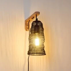 Hofstein Verpuppt Wandleuchte Holz hell, 1-flammig -Wandleuchten Verkauf verpuppt wandleuchte h3316412 14