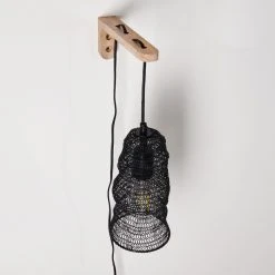 Hofstein Verpuppt Wandleuchte Holz hell, 1-flammig -Wandleuchten Verkauf verpuppt wandleuchte h3316412 16