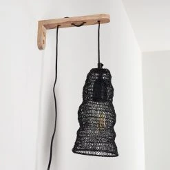 Hofstein Verpuppt Wandleuchte Holz hell, 1-flammig -Wandleuchten Verkauf verpuppt wandleuchte h3316412 19