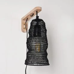 Hofstein Verpuppt Wandleuchte Holz hell, 1-flammig -Wandleuchten Verkauf verpuppt wandleuchte h3316412 4