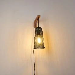 Hofstein Verpuppt Wandleuchte Holz hell, 1-flammig -Wandleuchten Verkauf verpuppt wandleuchte h3316412 7