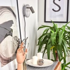 Hofstein Viata Wandleuchte LED Nickel-Matt, Grau, 2-flammig -Wandleuchten Verkauf viata wandleuchte h3456736 9