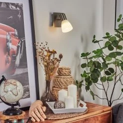 Hofstein Villaseca  Wandleuchte LED Nickel-Matt, 1-flammig -Wandleuchten Verkauf villaseca wandleuchte h3651636 6