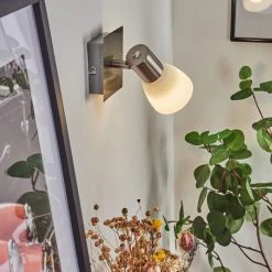 Hofstein Villaseca  Wandleuchte LED Nickel-Matt, 1-flammig -Wandleuchten Verkauf villaseca wandleuchte h3651636 8