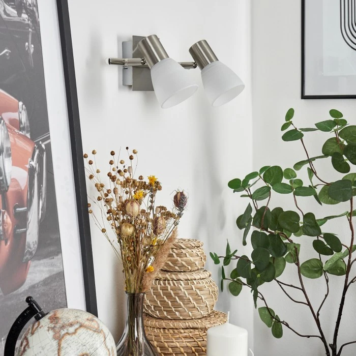 Hofstein Villaseca Wandleuchte LED Nickel-Matt, 2-flammig 2 Hofstein Villaseca Wandleuchte LED Nickel-Matt, 2-flammig - Image 2