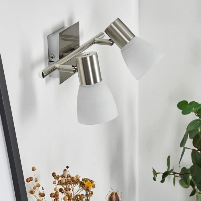 Hofstein Villaseca Wandleuchte LED Nickel-Matt, 2-flammig 12 Hofstein Villaseca Wandleuchte LED Nickel-Matt, 2-flammig - Image 12