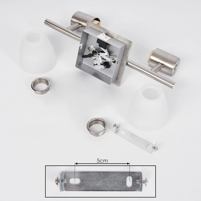 Hofstein Villaseca Wandleuchte LED Nickel-Matt, 2-flammig 5 Hofstein Villaseca Wandleuchte LED Nickel-Matt, 2-flammig - Image 5