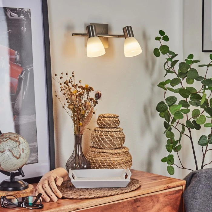 Hofstein Villaseca Wandleuchte LED Nickel-Matt, 2-flammig 7 Hofstein Villaseca Wandleuchte LED Nickel-Matt, 2-flammig - Image 7