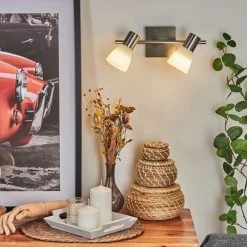 Hofstein Villaseca Wandleuchte LED Nickel-Matt, 2-flammig 20 Hofstein Villaseca Wandleuchte LED Nickel-Matt, 2-flammig -Wandleuchten Verkauf villaseca wandleuchte h3651650 8