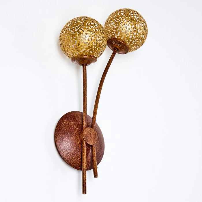 Hofstein Virga Wandleuchte Rostfarben, 2-flammig 9 Hofstein Virga Wandleuchte Rostfarben, 2-flammig - Image 9