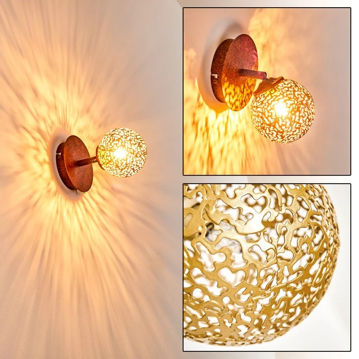 Hofstein Virga Wandleuchte Rostfarben, 1-flammig 1 Hofstein Virga Wandleuchte Rostfarben, 1-flammig