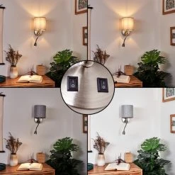 Hofstein Vure Wandleuchte Nickel-Matt, 1-flammig -Wandleuchten Verkauf vure wandleuchte h3388266 2