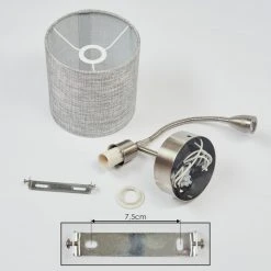 Hofstein Vure Wandleuchte Nickel-Matt, 1-flammig -Wandleuchten Verkauf vure wandleuchte h3388266 4